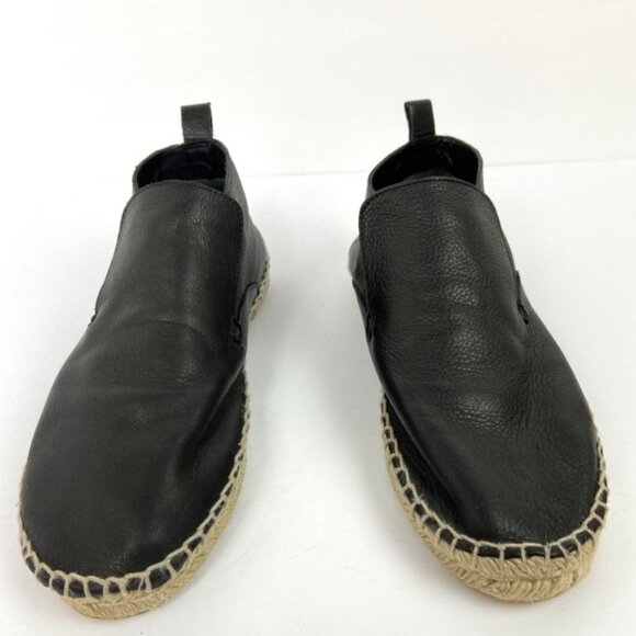 Vince Ronan Soft Leather Espadrille Flats Black Size 6 Women Shoes Spain Booties - Picture 4 of 13